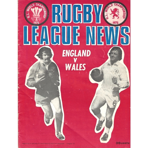 Wales Rugby League Programmes