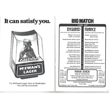 1981 England v France European Championship Rugby League Programme