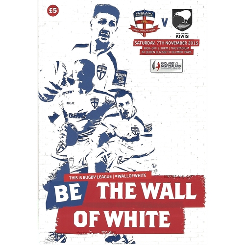 2015 England v New Zealand Second Test Match Rugby League Programme & Match Tickets