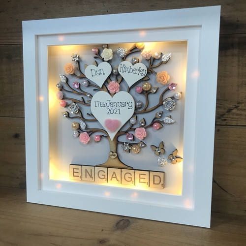 LED floral engaged frame
