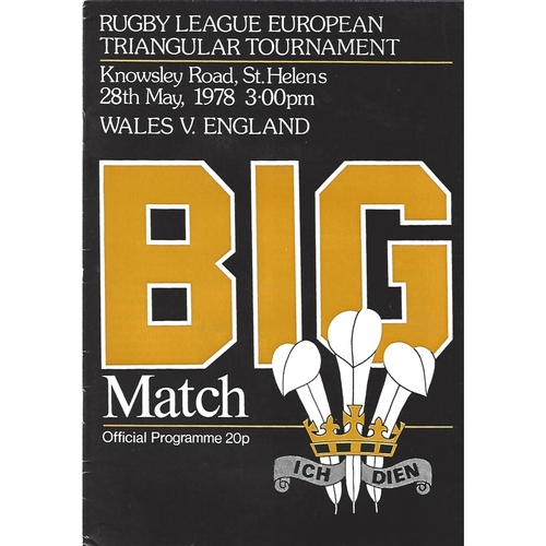 England Rugby League Programmes