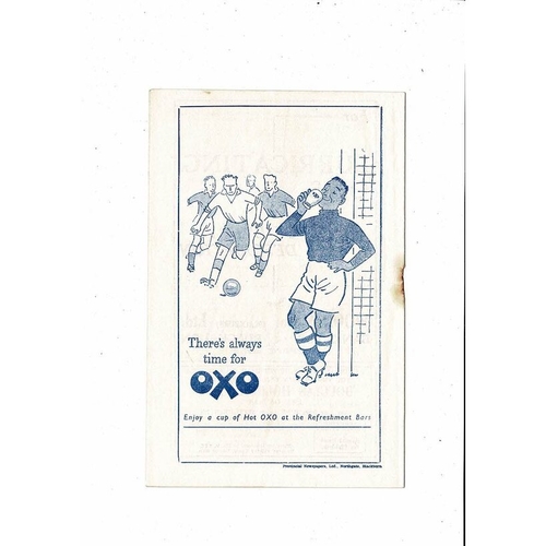 1956/57 Blackburn Rovers v Barnsley Football Programme