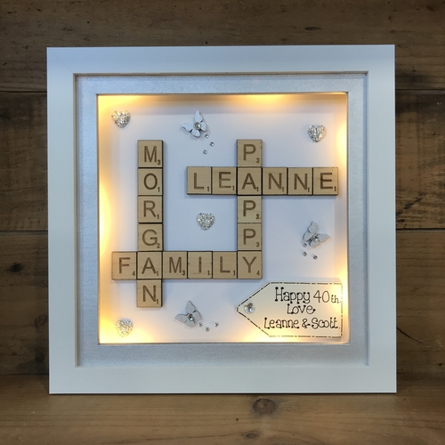 Family Scrabble word art