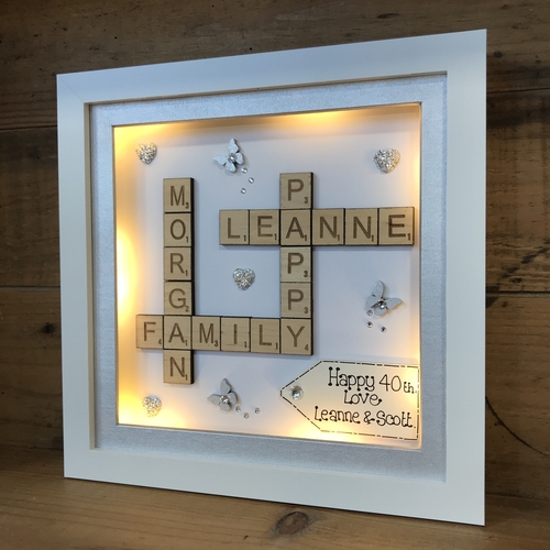 Family Scrabble word art