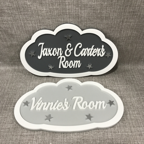 Boys CLOUD door sign