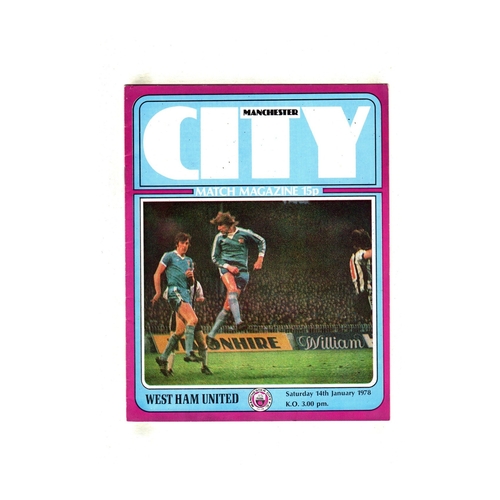 Manchester City Home Football Programmes