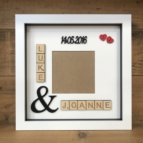 Scrabble names photo frame