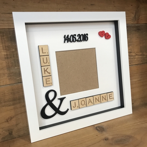 Scrabble names photo frame