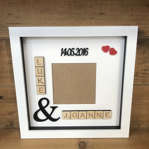 Scrabble names photo frame