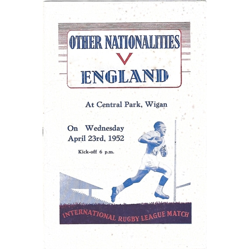 England Rugby League Programmes