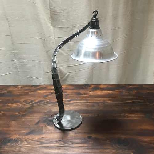 Industrial metal table lamp