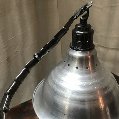 Industrial metal table lamp