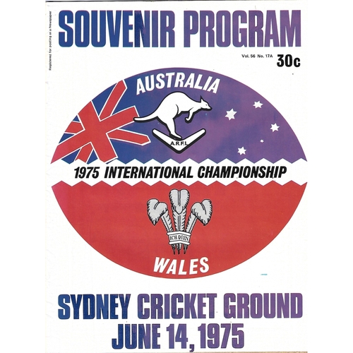 Wales Rugby League Programmes