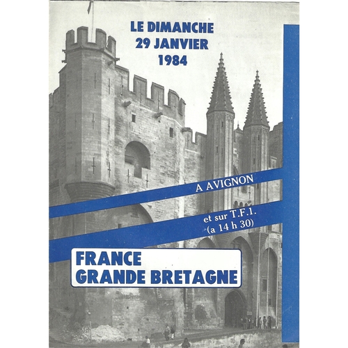 1984 France v Great Britain Rugby League Programme