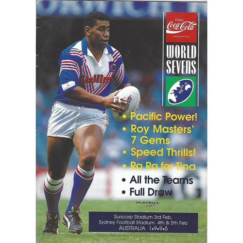 1995 Rugby League World Sevens Programme