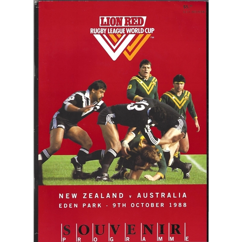 1988 New Zealand v Australia Rugby League World Cup Final Programme