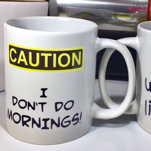 'Caution' Mug