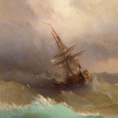 Ship in a Stormy Sea