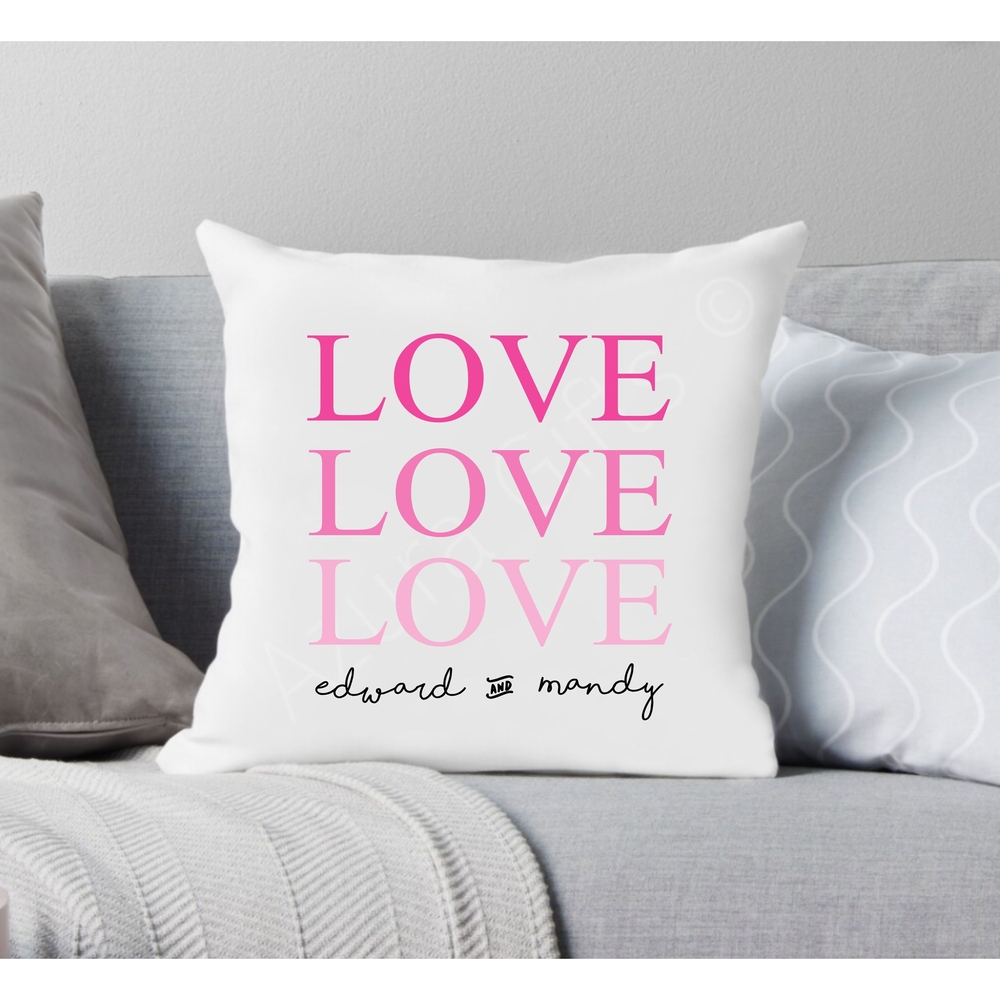 Love Cushion with Personalised Names