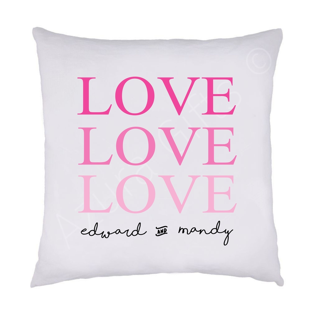 Love Cushion with Personalised Names
