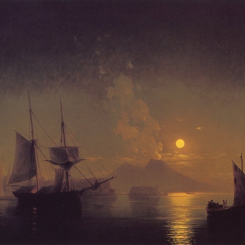 The Bay of Naples by Moonlight