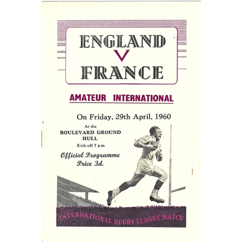 England Amateur Rugby League Programmes