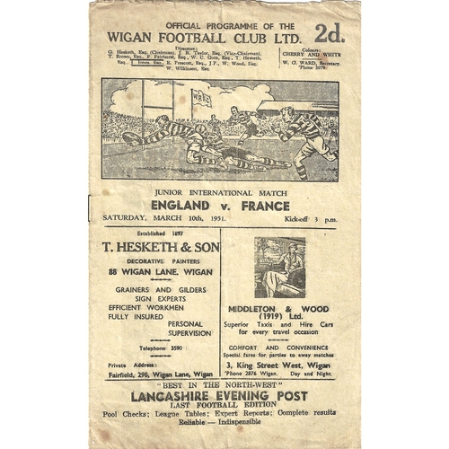 England Rugby League Programmes