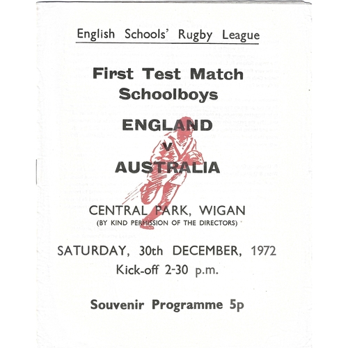 England Amateur Rugby League Programmes