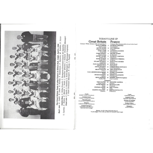1990 Great Britain v France Amateur International Match Rugby League Programme