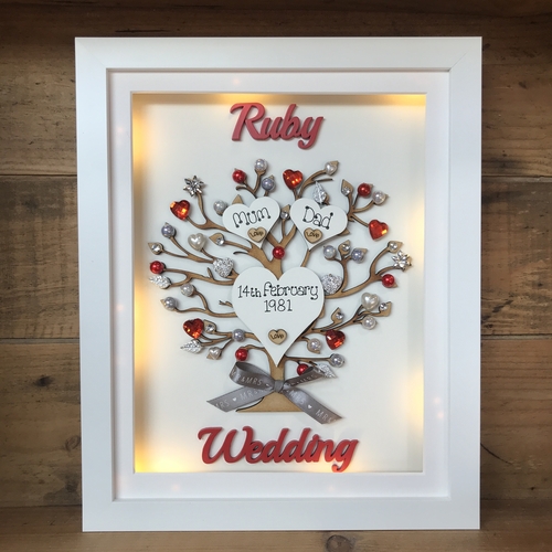 Ruby wedding frame