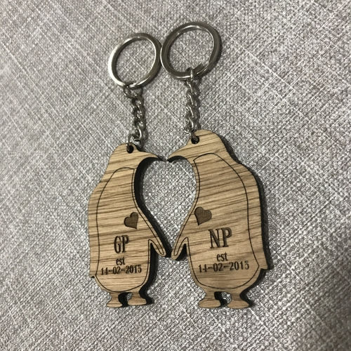 Penguin Keyrings ( pair )