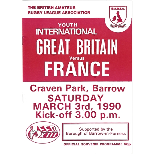 Great Britain Amateur Rugby League Programmes