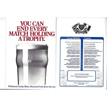 1988 Great Britain v France Under-21 International Rugby League Programme