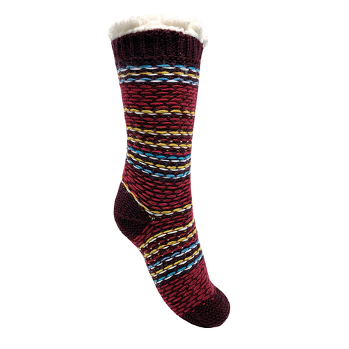 Bramble Non Slip Fairisle Lounge Slipper Sock
