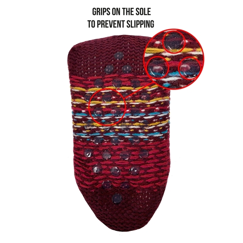 Bramble Non Slip Fairisle Lounge Slipper Sock