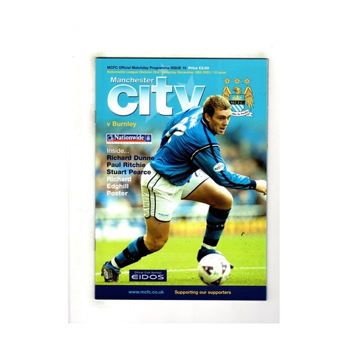 Manchester City Home Football Programmes