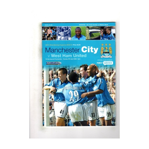 Manchester City Home Football Programmes
