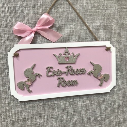 Unicorn & Fairy Door Plaque