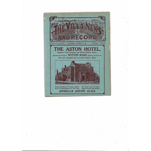 1925/26 Aston Villa v Blackburn Rovers ex bound volume Football Programme