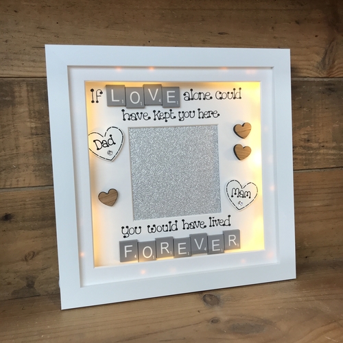 Customised LED Memorial Photo Frame | LED Memorial Picture Frame | Photo Frame with Angel wings