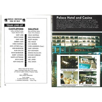 1986 Castleford v Halifax Rugby League Charity Shield Programme