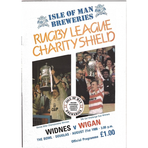 1988 Widnes v Wigan Rugby League Charity Shield Programme