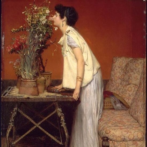 Woman and Flowers