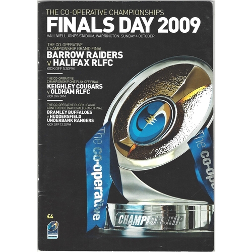 Championship Final Rugby League Programmes