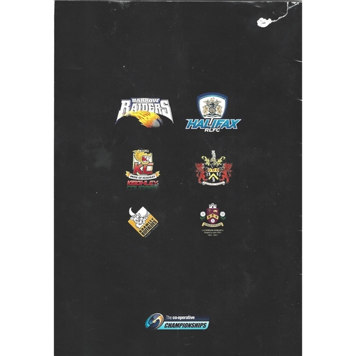 2009 Rugby League Championships Finals Day Programme & Match Ticket