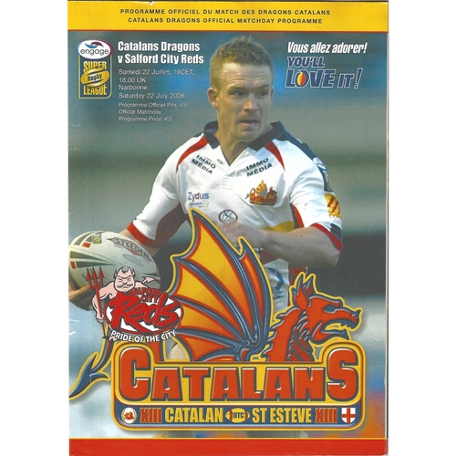 Catalan Dragons Home Rugby League Programmes