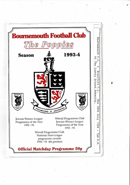 Latest Football Programmes Listed today