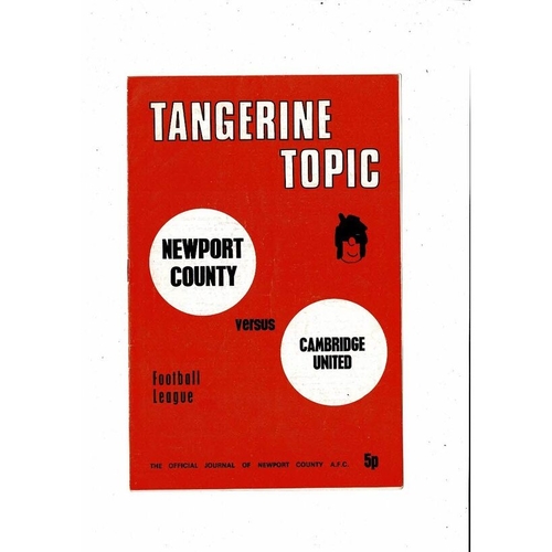 Cambridge United Away Football Programmes
