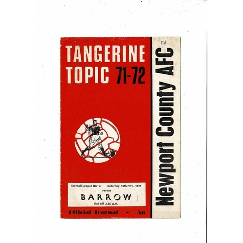 Barrow Away Football Programmes