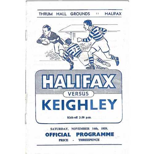 1959/60 Halifax v Keighley Rugby League programme